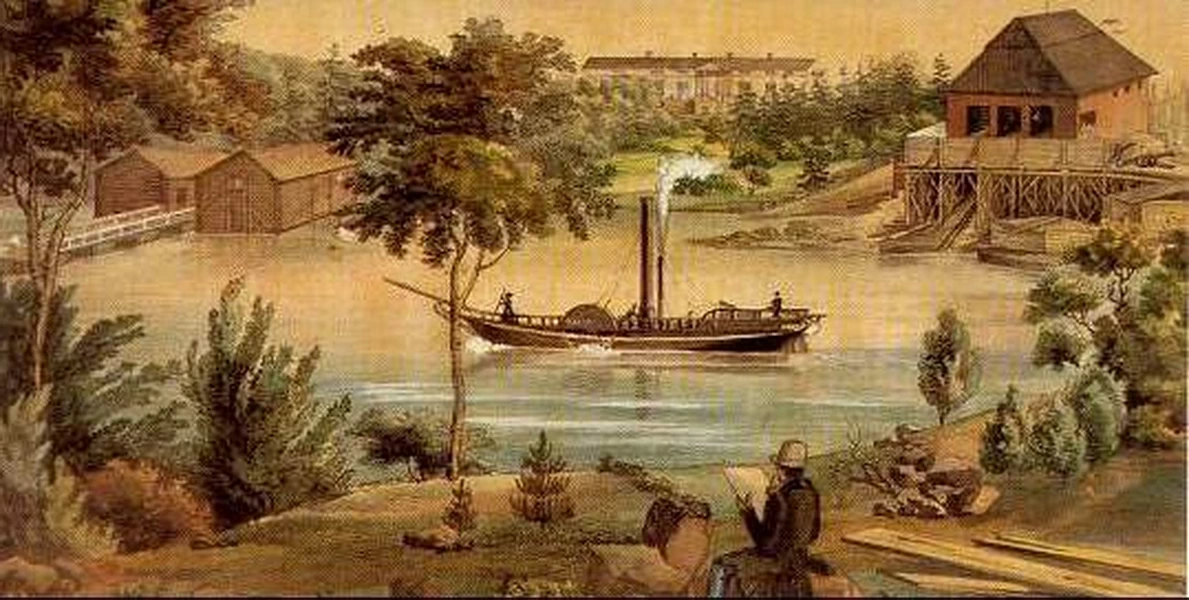 1812-Johan Gabriel Fabritius - Il primo battello a vapore sul Saimaa